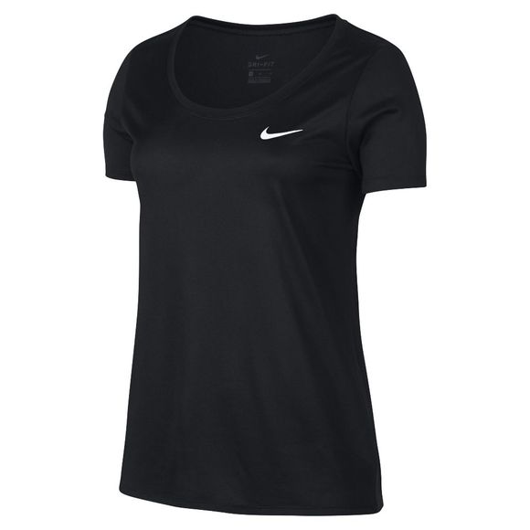 NEW Women Medium NIKE Dri-Fit Legend Scoop Neck Shirt Black Training 903112-010 - Picture 1 of 1